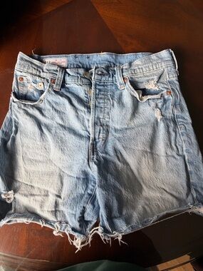 Gap cheeky midi high rise shorts
